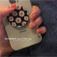 火豹复古创意花朵日韩卡通伸缩支架手机配件男女款懒人可折叠支架通用 折叠支架-橘帽子小熊手机支架手机座