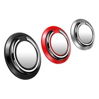 火豹超薄手机指环扣支架环扣手指扣环磁吸vivo华为oppo女壳个性创意金属手环男 萌狗-流光银3个装[磁吸款★3手机座