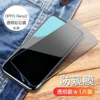 火豹opporeno2钢化膜reno2z防窥 Reno2Z[黑色12D全屏]进口钻石防窥膜[2片]送15件 oppo其他