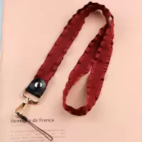 火豹荷叶边手机挂绳挂脖绳子女吊绳网红宽带防丢链条手腕脖子链壳短款 薄荷绿手腕短款手机挂饰