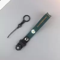 火豹墨绿小雏菊手机挂绳长 女款挂脖绳网红雏菊花手机链通用手机绳短 创新款[单短]绿色雏菊大字母