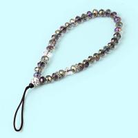 火豹手机挂绳女挂脖绳网红手腕绳水晶手机链条挂绳个性创意短款潮牌新 手链--黑色