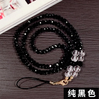 火豹苹果手机挂绳女款挂脖绳韩国个性创意潮女手机壳通用水晶珠子长挂饰链挂脖手机挂绳带娃个性链子便捷时尚挂链 菱形珠手机挂饰