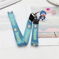 火豹手机通用脖子挂绳丝巾缎带清晰气质挂脖长吊绳宽高品质不勒脖挂链 哆啦A梦长短绳+公仔手机挂饰