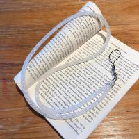 火豹便捷手机链挂脖挂绳水晶链手机壳手机链挂脖手链水钻长链镶钻闪亮项链轻盈男女款个性创意珠子潮 白色水晶挂绳