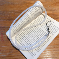 火豹便捷手机链挂脖挂绳水晶链手机壳手机链挂脖手链水钻长链镶钻闪亮项链轻盈男女款个性创意珠子潮 西瓜红水晶挂绳