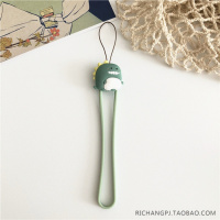 火豹可爱卡通手机挂绳挂脖绳女款挂件指环扣u盘挂饰短款个性创意防丢 手机指环小恐龙手机挂饰