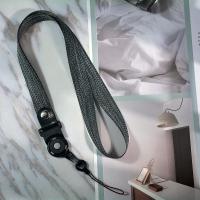 火豹复古雪花布宽指环旋钮手机挂绳挂脖绳子吊绳手机链女短手机绳男潮 雪花旋钮-黑长