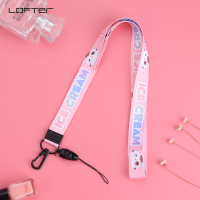 火豹手机挂绳挂脖绳子女款编织韩版个性创意绳钥匙链吊绳挂件挂饰宽oppo手机壳挂绳苹果可拆防丢绳 冰淇淋白又白手机挂饰