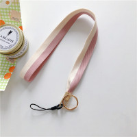 火豹新款布艺条纹工作证链带挂绳挂脖绳脖子绳子女款吊绳短款长可拆卸链条挂件挂链手机创意苹果11网红校章学生卡 双色手机挂饰