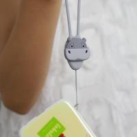 火豹新款卡通短硅胶手机挂绳弹性彩色潮 手腕手机u盘水杯挂绳 长款硅胶手机挂绳 挂脖男女儿童 不勒 [短]苹果绿挂手机挂饰