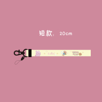 火豹油画小熊小雏菊自制韩国通用手机挂绳布艺挂脖绳情侣款ins 小雏菊长款+挂件手机挂饰