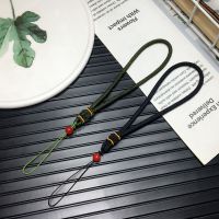 火豹手机挂绳短款挂脖女款手腕绳编织长款手机链吊绳创意个性挂件挂饰 手腕绳长款红色送手腕绳短款红色