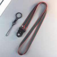 火豹创意多功能手机挂绳长个性手机链挂脖绳子防丢绳钥匙扣工牌挂件女 创新款细绳主打红绿