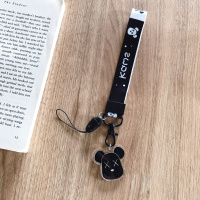 火豹可爱卡通男手机挂绳女挂脖绳丝巾长款挂脖超长手机挂袋子挂绳粗短 唐老鸭短款手机挂饰