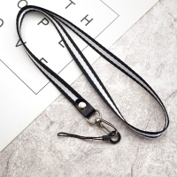 火豹条纹彩色手机挂绳 链饰品挂件吊牌钥匙挂脖绳吊绳 手腕绳短款挂绳 长款-紫黄紫手机挂饰