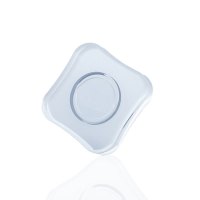 火豹硅胶迷你导航手机支架多功能汽车遮阳板支架后视镜车载磁吸式 圆形-透明手机座