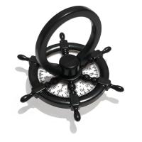 火豹手机指环扣苹果安卓通用抖音同款指尖陀螺旋转指环扣支架创意个性 白色船舵(买2送1)手机座