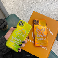 火豹林峯镭射荧光色适用r苹果手机壳iphoe11m原创卡通8男女情侣款s新款p时尚硅胶防摔超