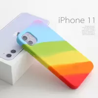火豹iphoe11手机壳 苹果11 m iphoers m 彩虹硅胶套 柔软 全包
