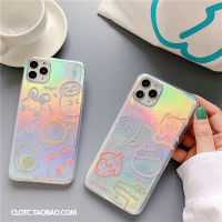 火豹可爱卡通镭射动物适用苹果11M手机壳iPhoe/8/R/软壳