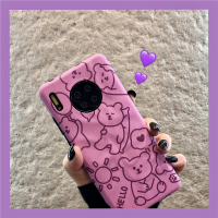 火豹手绘小熊适用于ov6华为mte30手机壳p30硅胶软壳mte20p20网红女款ov5荣耀2