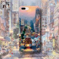 火豹唯美艺术画伦敦街头iphoe6s 三星S oppo 华为p10手机壳