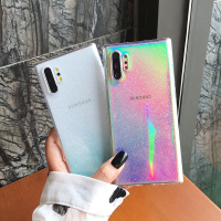 火豹渐变色适用于三星ote10+手机壳闪粉5G版s10撞色软壳s9+透明防摔s8梦幻少女s8时尚韩版ote9/8