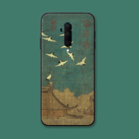 火豹瑞鹤图一加8手机壳适用t中国风艺术生美术磨砂t宋徽宗6t