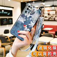 火豹华为荣耀30手机壳网红10潮流保护套30S腕带软硅胶30+女款ply4T斜挎跨背挂绳4T简约白玉兰防摔全