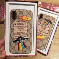 火豹适用于gucc刺绣星球iPhoeS M手机壳苹果飞碟6//8款R