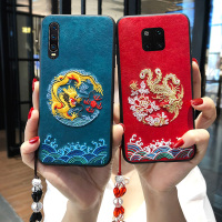 火豹刺绣华为p30手机壳p30创意男p20版p20全包mte20网红中国风ov5软硅胶情侣荣耀9