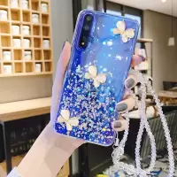 火豹蝴蝶银箔适用mte30手机壳5g版mete20华为met20带挂绳mye10por外壳mre9曲面屏m