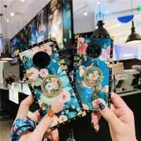 火豹华为mte30手机壳版p405g支架创意mte30全包防摔ov硅胶软套mte20网 mate30[繁花]手手机座