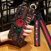 火豹oppo reo3手机壳腕带款8手机套31玫瑰花保护套reo3硅胶全包软壳网红fid2/Fid