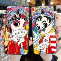 火豹网红国潮戏曲风oppo手机壳R1保护套R1卡通可爱K1玻璃镜面防摔K3情侣男女款K5个性潮牌fid2全包边
