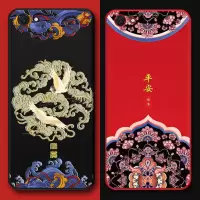 火豹vivoY5手机壳浮中国风平安y69/Y69软壳古风国潮男女新年Y83/y83/Y81/Y81S保护套防摔红色