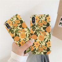 火豹复古菊花vivoi后置手机壳23幻彩版2塑料vivoy66/y6/y5/y9网红9//pl