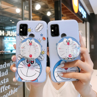 火豹华为荣耀畅玩9手机壳硅胶全包防摔男女华为可爱卡通流沙蓝胖子支架原创手机保护套