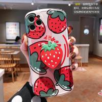 火豹莓橘子支架华为mte30手机壳p30全包ov5镜头p40情侣ov6 [mate20pro]白底手绘草莓+草莓支手机座