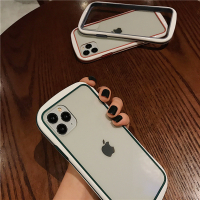 火豹适用苹果11手机壳小蛮腰撞色边框iphoe11m简约纯色iPhoer个性sm创意iphoe8pl