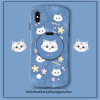 火豹苹果11手机壳泫雅风猫咪11 m小蛮腰iphoe11补妆镜se支架sm 苹果XR[小蛮腰泫雅猫咪+萌宠补妆镜手机座