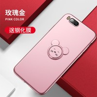 火豹锤子3手机壳2卡通萌鼠支架2s男女鼠年新款轻薄防摔3个性原创网红潮牌 坚果pro-玫瑰金+大耳鼠支架+钢化膜手机座