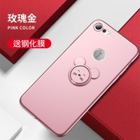 火豹锤子3手机壳2卡通萌鼠支架2s男女鼠年新款轻薄防摔3个性原创网红潮牌 坚果pro2s-玫瑰金+大耳鼠支架+钢手机座