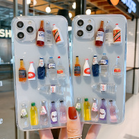 火豹iphoe11M苹果11手机壳超市立体瓶子mte30/P40透明酒瓶/8p滴胶ov5/6软壳