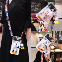 火豹补妆镜子适用苹果手机壳iPhoe11M斜挎背带绳s m可背卡通有趣玩偶s支架8全