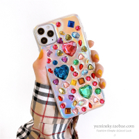 火豹封帆镭射爱心适用11m手机壳iPhoes/r女/8透明潮