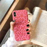 火豹新款粉色豹纹苹果手机壳iPhoes/m/r//8磨砂硬壳潮女6s全包9/se/iphoe11pr