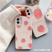 火豹水果粉色莓适用苹果11M手机壳iPhoe/8/R/硅胶少女