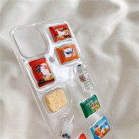 火豹创意立体依云/辛拉面11M苹果手机壳r/s m/iphoe/8全包防摔个性透明软壳男女款